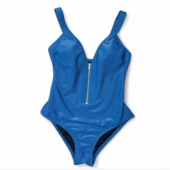 Kona Sol Other - Blue Ribbed One Piece Bathing Suit. Size Medium
